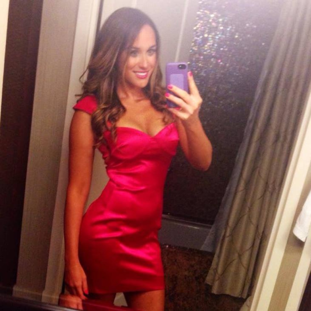 Torn by Ronny Kobo Mini Dress hot pink!!